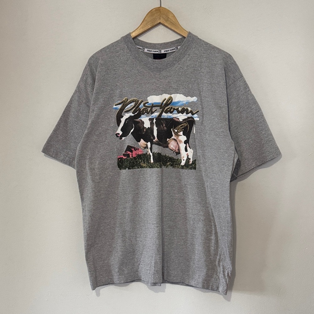 Vintage Phat Farm T-Shirt / Y2K / Large / Farm Cow Graphic